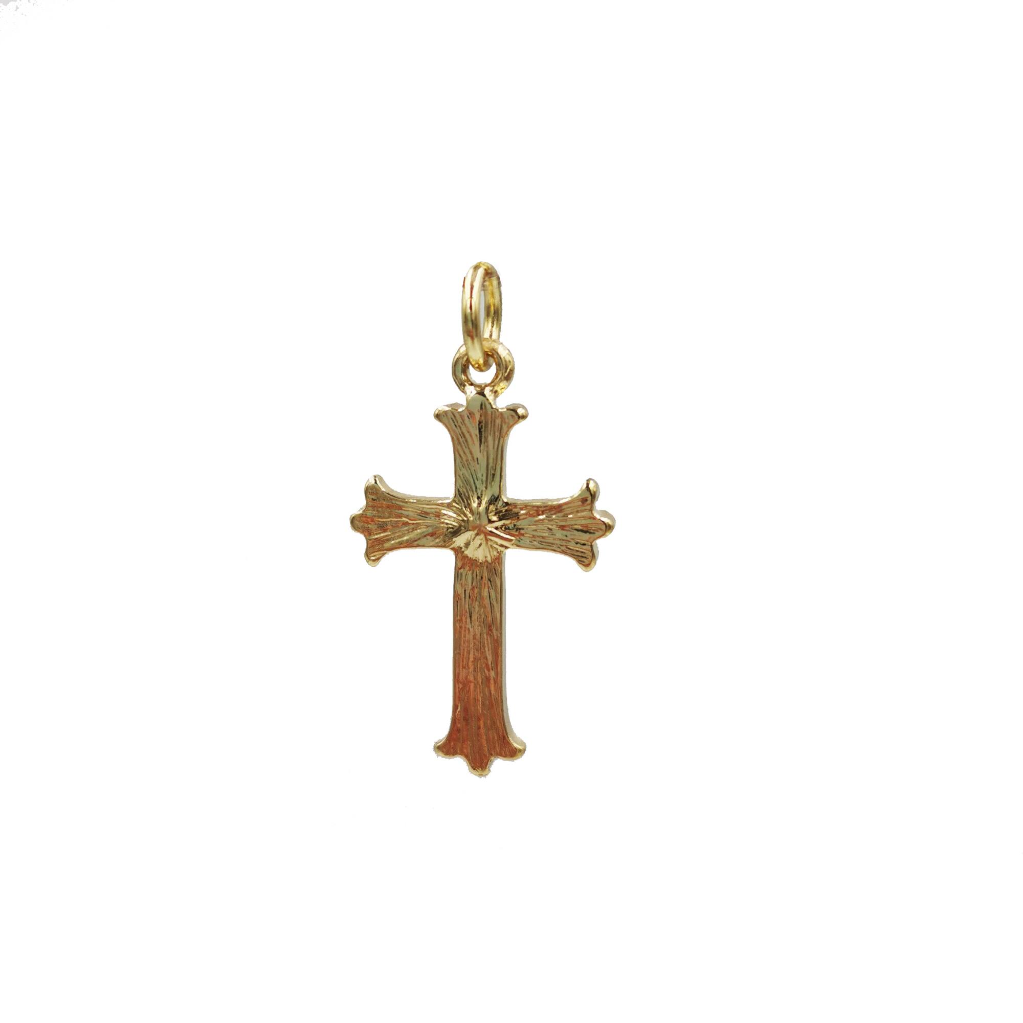 14K Gold Plated Crystal Cross Charm by Bead Landing™